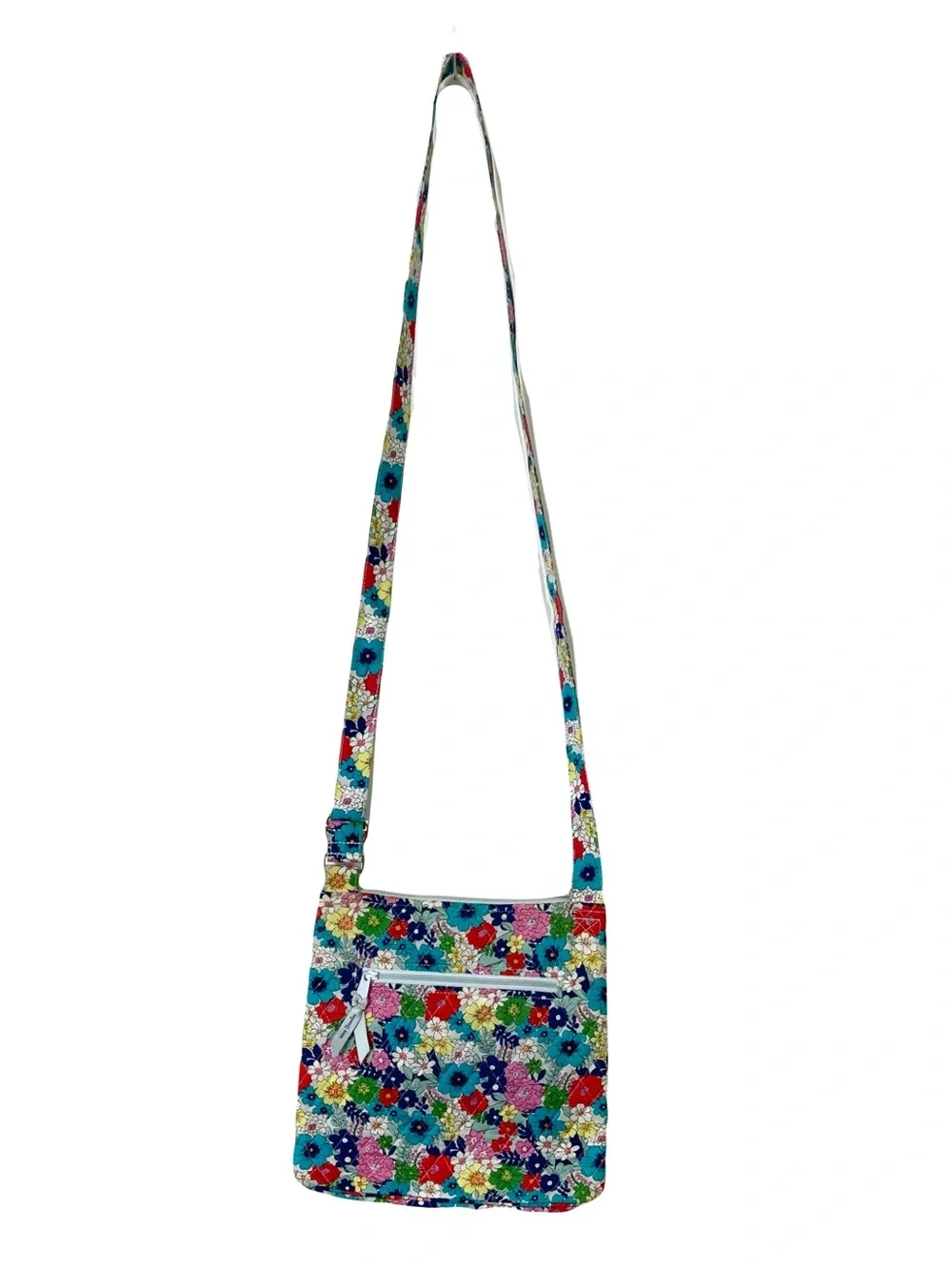 Nwot VERA BRADLEY Crossbody Bag Multicolor Adjustable Strap Quiled Floral